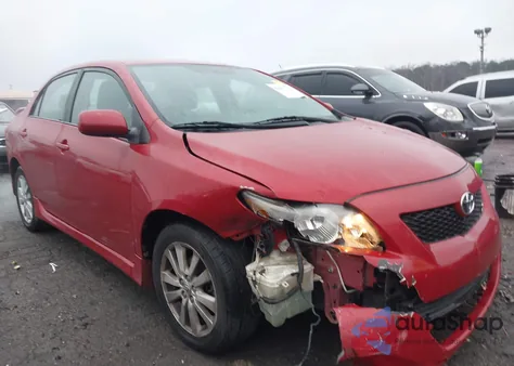 2009 Toyota Corolla S z USA, uszkodzony, nr VIN 2T1BU40E89C150635